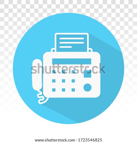 Fax machine flat icons for apps and websites