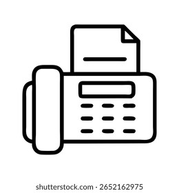 Fax machine with handset and paper telephone communication