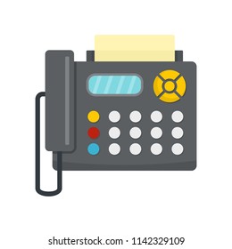 Fax machine icon. Flat illustration of fax machine vector icon for web isolated on white