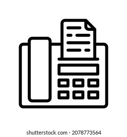 Fax Machine Icon, Line style icon vector illustration, Suitable for website, mobile app, print, presentation, infographic and any other project.