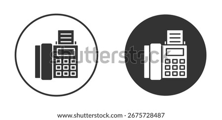Fax machine icon. sign designs. solid pictogram