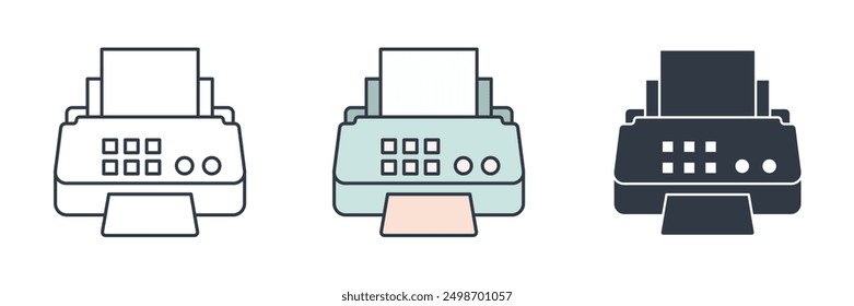 Fax machine icon symbol vector illustration isolated on white background