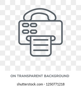 Fax Machine icon. Trendy flat vector Fax Machine icon on transparent background from Electronic devices collection. High quality filled Fax Machine symbol use for web and mobile