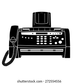 Fax machine icon, vector eps 10 illustration