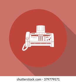 Fax machine icon, vector eps 10 illustration