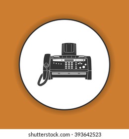 Fax machine icon, vector eps 10 illustration