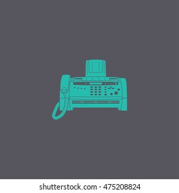 Fax machine icon, vector eps 10 illustration