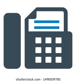 Fax machine icon. Vector graphics.