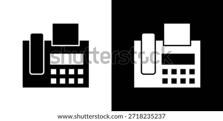 Fax machine icons. Glyph Symbol. Isolated Vector Illustration pack