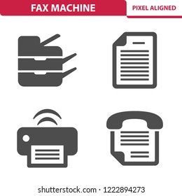Fax Machine Icons. Professional, pixel perfect icons, EPS 10 format.