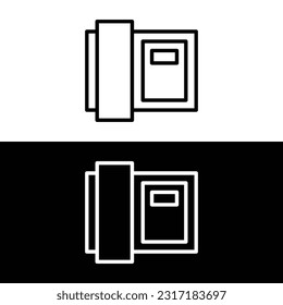 Fax machine line icon. Linear style sign for mobile concept and web design. Office telephone outline vector icon. Symbol, logo illustration