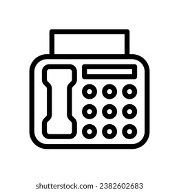 logotipo de la línea de la máquina de fax para sitio web, aplicación, impresión, documento, diseño de afiches, etc, adecuado para diseño web, logotipo, aplicación