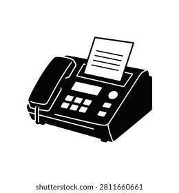 A fax machine in an office setting.