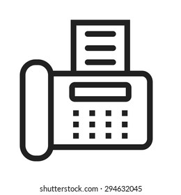  Fax machine, reciept, telephone, icon vector image.Can also be used for banking, finance, business. Suitable for web apps, mobile apps and print media.