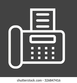 Fax machine, reciept, telephone, icon vector image.Can also be used for banking, finance, business. Suitable for web apps, mobile apps and print media.