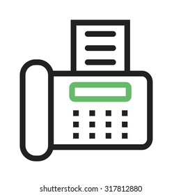 Fax machine, telephone, icon vector image. Can also be used for banking, finance, business. Suitable for web apps, mobile apps and print media.