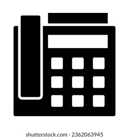 Fax Machine Vector Glyph Icon For Personal And Commercial Use.
