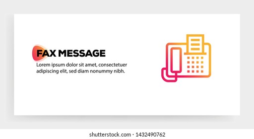 FAX MESSAGE AND ILLUSTRATION ICON CONCEPT
