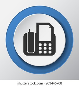 fax paper icon with shadow. Vector illustrations.