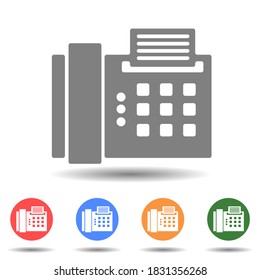 Fax phone icon vector isolated