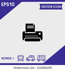 fax print icon vector