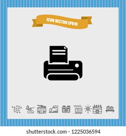 fax print icon vector
