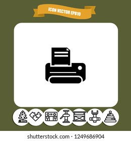 fax print icon vector