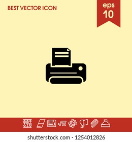 fax print icon vector