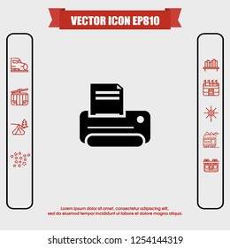 fax print icon vector