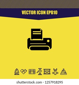 fax print icon vector