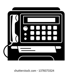 Fax prints icon. Simple illustration of fax prints vector icon for web design isolated on white background
