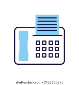 Fax related vector icon. Isolated on white background. Vector illustration