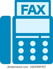 fax simple illustration blue icon