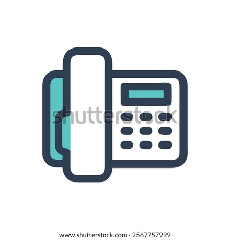 Fax Symbol Icon for Document Sharing