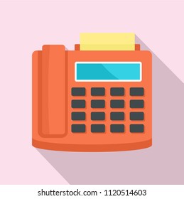 Fax telephone icon. Flat illustration of fax telephone vector icon for web design