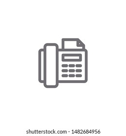 Fax telephone icon isolated on white background. Fax symbol modern, simple, vector, icon for website design, mobile app, ui. Vector Illustration