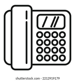 Fax Telephone Icon Outline Vector. Call Customer. Info Online