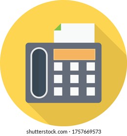 fax vector flat color icon 