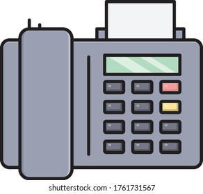 Fax-Vektorfarbensymbol 