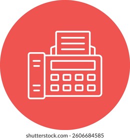Fax vector icon. Can be used for printing, mobile and web applications.