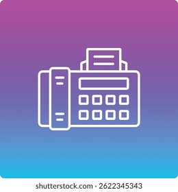 Ícone de vetor de fax. Pode ser usado para impressão, aplicativos móveis e da Web.