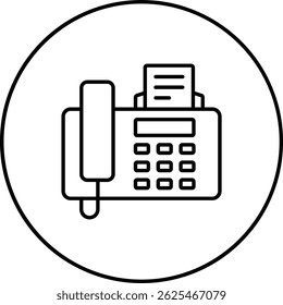 Icono de Vector de fax. Se puede utilizar para aplicaciones de impresión, móviles y de Web.