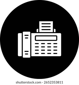 Icono de Vector de fax. Se puede utilizar para aplicaciones de impresión, móviles y de Web.