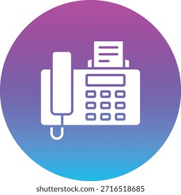 Icono de Vector de fax. Se puede utilizar para aplicaciones de impresión, móviles y de Web.