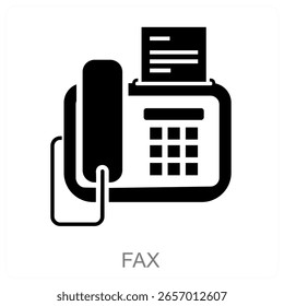 Fax vector icon concept design