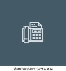 Fax vector icon. Fax concept stroke symbol design. Thin graphic elements vector illustration, outline pattern for your web site design, logo, UI. EPS 10.