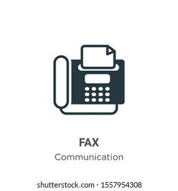 Fax vector icon on white background. Flat vector fax icon symbol sign from modern communication collection for mobile concept and web apps design.