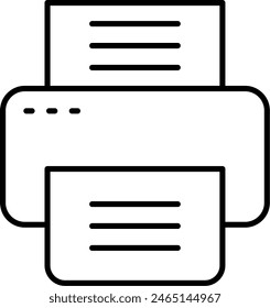 Fax Vector Line Icon Design