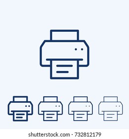 Fax vector sign icon. Printer symbol line art. Fax outline pictogram.