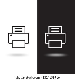 fax, web icon. vector design on black and white background